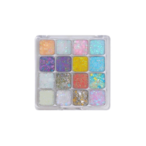 Palette Ombretti Trasparenti Sognanti 16 Tonalità Scintillanti Glitter Minerali in Polvere - Product Image 1