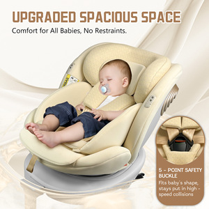 Asiento de Auto para Bebé de 0 a 12 Años, 360 °   Rotación y Posición Acostada/Sentada, Diseño de Cápsula ISOFIX, Ajuste Universal Portátil - Product Image 3