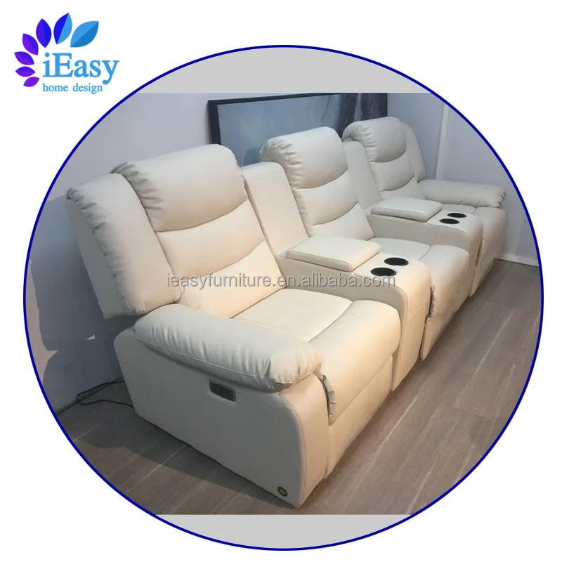 Mobili da soggiorno moderni massaggio divano reclinabile di fascia alta a tre posti set divano reclinabile in pelle italiana di energia elettrica