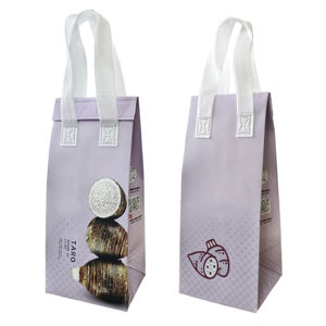 Sac isotherme personnalisé pour petites entreprises, en non-tissé rouge, pour emballage de café, thé, aliments, à emporter, recyclable, en matériau PP - Product Image 2