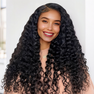 Perruques 100% cheveux humains pour femmes, vague profonde, mèches de cheveux humains bruts en <span class=keywords><strong>gros</strong></span>, naturelles, 5X5 13X4 13X6, perruques à dentelle frontale, cheveux humains 100% Remy - Product Image 1