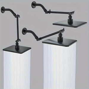 Bras de douche en L réglable, tige d'extension chromée, support de pommeau de douche suspendu 8 pouces - Product Image 4