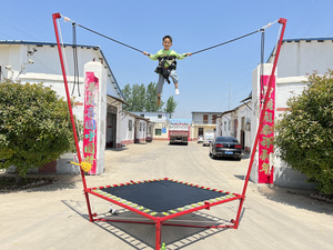 Factory Sell Upgraded Version <strong>Bungee</strong> Jumping with Rocker and Spring Outdoor Children Equipment <strong>Bungee</strong> Trampoline for Kids - Product Image 5