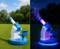 Máquina de Burbujas de Humo Personalizada, Atracción de Entretenimiento para Niños, Dispositivo de Juego para Exteriores Resistente a la Intemperie para Entretenimiento Familiar en Ferias