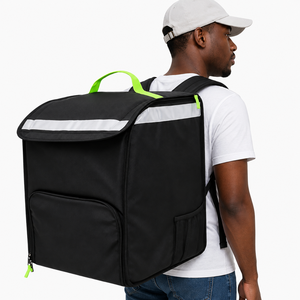 Sac à dos isotherme pour livraison de nourriture 1680D Oxford, imperméable, avec bande réfléchissante pour moto, scooter, Uber Eats - Product Image 1