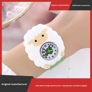 นาฬิกาควอตซ์สำหรับเด็กพร้อมดีไซน์การ์ตูนรูปสัตว์ต่างๆสายรัดซิลิโคนสำหรับเด็กอนุบาลนาฬิกาเวลาเล่น - Product Image 2