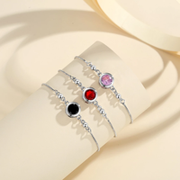 Pulsera de Latón con Incrustaciones de Circonio, Chapada en Oro de 18k, Diseño Push-Pull Multicolor, Joyería para Mujer, Uso Diario