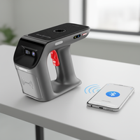 Lecteur de cartes RFID UHF H1 avec poignée, matériau ABS, distance de lecture jusqu'à 8 cm, compatible WIFI, USB, protocole ISO 18000-6C, noir