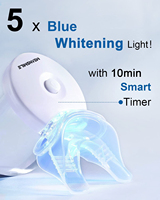 Kit Pemutih Gigi LED Biru yang Ampuh, Mencerahkan Senyum, Pas di Mulut, Aman dan Lembut, Dilengkapi Pelindung Mulut dan Timer