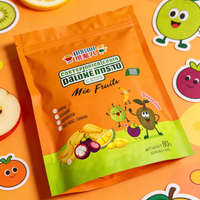 Op maat gemaakte stand-up pouch met glanzende afwerking, food grade PE zak, herbruikbaar, ziplock, verpakking voor snoep en gevriesdroogd fruit, dikte 50-200 micron