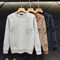 Pull en maille pour homme, col mi-haut, avec velours ajouté et doublure épaisse pour l'automne et l'hiver, nouvelle tendance jeunesse 2026