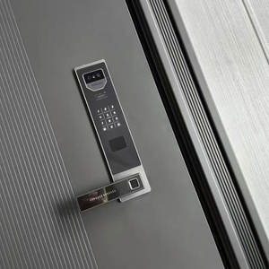 Puerta de Entrada de Aleación de Aluminio Resistente al Fuego, Certificada para Seguridad, Estructural, Moderna, para Villas Residenciales y Comerciales, Cumple con las Normas - Product Image 6