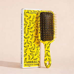 Brosse à coussin à motif de fruits personnalisée de la marque Wanmei, boîte cadeau, brosse plate carrée lisse en plastique, peigne à coussin d'air pour massage du cuir chevel - Product Image 4