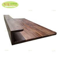 Conception personnalisée Comptoir de bar à café en bois de noyer noir massif des États-Unis/dessus de table pour restaurant