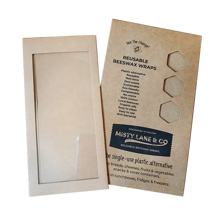EN-57 High-end brown kraft paper with pvc window sleeve envelope printing logo for invoice packaging