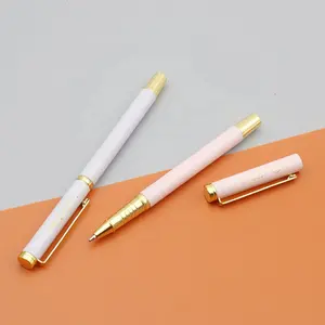 Custom Logo Gift Lady Ball Pen Pink And Gold Color Metal Ballpoint Pen For Planner