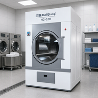 Nouvelle machine de séchage entièrement automatique en acier inoxydable 100 kg, chauffage électrique à vapeur, autonettoyante, triphasée/monophasée