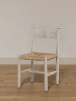 Chaise en rotin tressé en bois massif de style moderne simple Wabi-sabi MYHOME, chaise de salle à manger, chaise de bureau