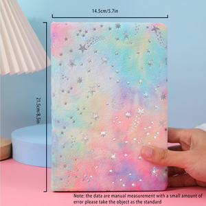 Cuaderno A5 personalizable con Rainbow Girl Felpa Regalo promocional <span class=keywords><strong>para</strong></span> niños Tapa dura 100 <span class=keywords><strong>hojas</strong></span> Encuadernación <span class=keywords><strong>de</strong></span> costura - Product Image 3