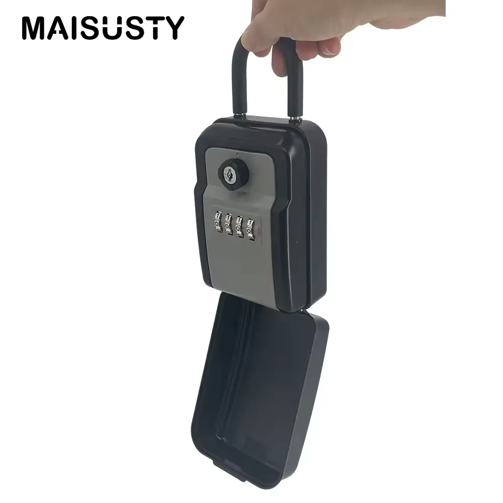 대용량 조합 잠금 장치 코드 잠금 장치 보안 상자 홀더 키 휴대용 금고 가족 부동산 중개인 야외 벽 열쇠 상자