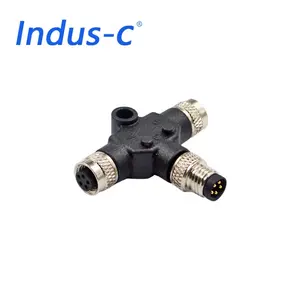 Male to female T connector auto M8 5pins connector
