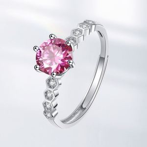 Platinum Plated Diamond Honeycomb <b>Ring</b> Engagement Diamond <b>Ring</b> for Women Jewelry <b>Crown</b> Silver Moissanite <b>Ring</b> Women - Product Image 6