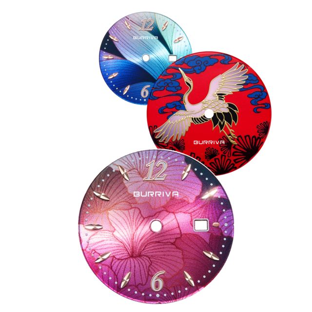 BURRIVA Factory OEM/ODM High Precision 3D Printed Watch Dial Sunray Enamel Watch Parts Manufacturer Watch Accessories Factory
