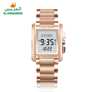 Oro <span class=keywords><strong>de</strong></span> acero inoxidable <span class=keywords><strong>de</strong></span> Color Azan reloj <span class=keywords><strong>de</strong></span> tiempo <span class=keywords><strong>de</strong></span> oración musulmana - Product Image 5