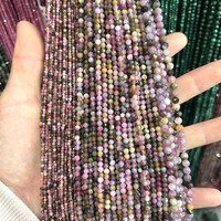 Perles en pierre naturelle mini facettées de 2 mm, 3 mm, 4 mm en gros – Agate d'Alashan et Andsine, perles de pierres précieuses en vrac pour bracelet DIY