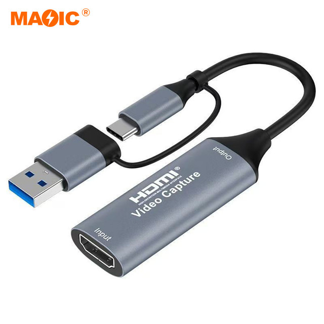 1080p 60HZ HDMI to Type C USB Video Capture 2 in 1 Video Capture Card