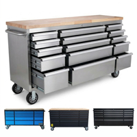 Armoire à outils roulante robuste en acier inoxydable SS430 anti-moisissure de 72 pouces pour garage - Vente directe usine