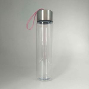 Bouteille d'eau en plastique 500 ml avec bouchon à vis et sangle, sans BPA, design minimaliste pour les voyages, la randonnée, unisexe TA-4093 - Product Image 6