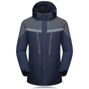 Модные уличные куртки высокого качества, мужские куртки, зимние куртки большого размера с отражающей полосой