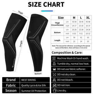 Manchons de compression respirants, chauffe-jambes anti-UV, leggings de sport pour le cyclisme, le basketball, la course - <span class=keywords><strong>Accessoires</strong></span> de vélo pour hommes et femmes - Product Image 3