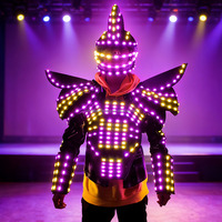 Costume futuriste de guerrier lumineux à LED haute luminosité pour spectacle sur scène, boîte de nuit et défilé