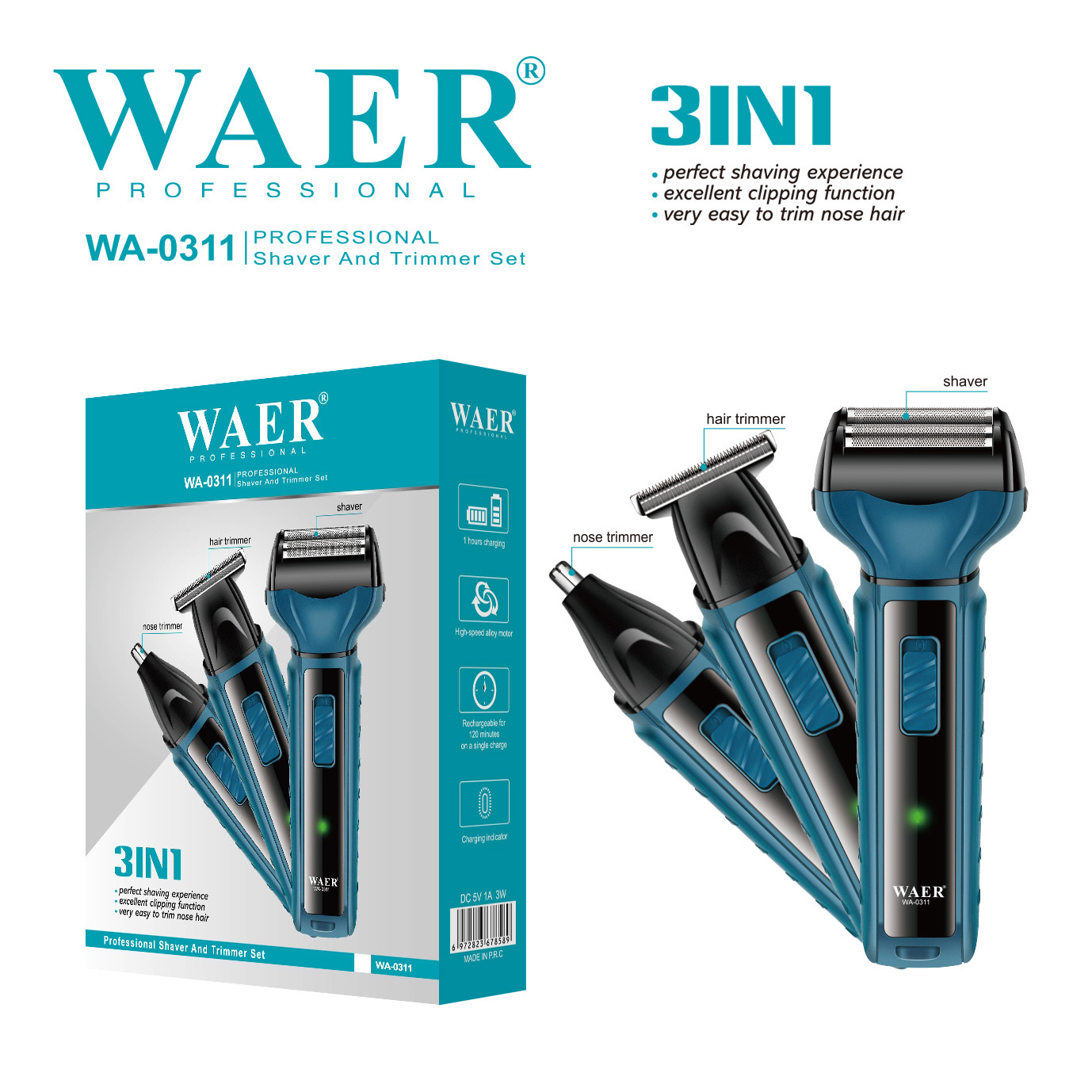 MAQUINA 3 EN 1 WAER WA-0311