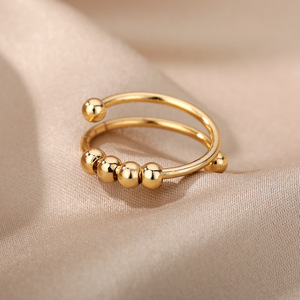OEM 2022 Open <strong>Rings</strong> <strong>Spinner</strong> Gold 18k Adjustable <strong>Rings</strong> Women <strong>Anxiety</strong> <strong>Ring</strong> - Product Image 1