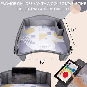 Car Back Seat Organizer for Kids Travel Activities Snack & Cup Holder Dry-Erase <b>Lap</b> Desk Car Seat <b>Tray</b> - Product Image 1