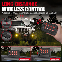 Panel de Interruptores de 8 Canales Elite con Control Inalámbrico, Interruptor Momentáneo Pulsado, Universal para Toyota Land Cruiser