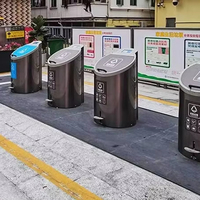 Poubelles souterraines, Poubelle souterraine grande capacité, Conteneur de déchets à levage, Conteneur de déchets souterrain