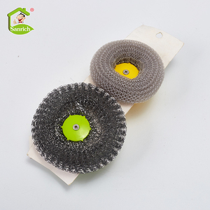 Proveedor de China, cocina, acero inoxidable, <span class=keywords><strong>estropajo</strong></span>, limpieza, bola, depurador, productos de limpieza con <span class=keywords><strong>mango</strong></span> - Product Image 2