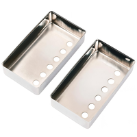 Housse de micro humbucker professionnelle 50/52 mm en argent nickelé chromé pour pièces de guitare Gibson Les Paul, vente en gros, boîtier métallique