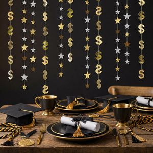 Decorazioni per Feste a Tema Dollaro, Ghirlanda <span class=keywords><strong>di</strong></span> Banconote, Striscione con Simbolo $ per Compleanni, Pensionamento, Ufficio, Festa a Tema Vegas - Product Image 2