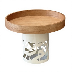 Boîte à mouchoirs multifonctionnelle en métal blanc avec dessus en bois de luxe, calligraphie arabe faite à la main, design découpé au laser pour la décoration de la maison - Product Image 5