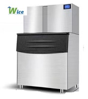 Machine à glaçons commerciale WICE de 500 kg, refroidisseur d'air split, machine à glaçons automatique pour bar, machine à glaçons en cubes