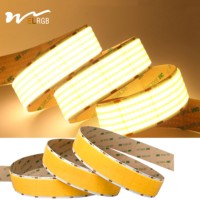 Lampu String COB 5-baris Super Terang Tahan Air IP20 Lebar 30mm 12V/24V LED Tegangan Rendah 1600LED/M Kontrol Aplikasi CRI Tinggi 90