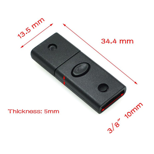 Nhựa ly khai an toàn khóa cho dây đeo cổ dây buộc Webbing ID huy hiệu <span class=keywords><strong>tag</strong></span> chủ Đen - Product Image 4