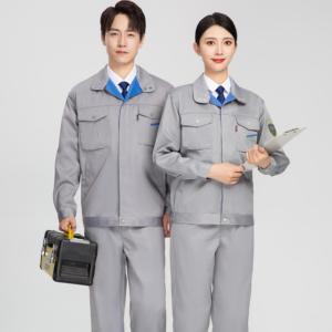Traje de trabajo general a prueba de ácidos de sarga gruesa antiestática, a prueba de álcalis, uniforme de ropa de trabajo para hombres de invierno con logotipo, ropa de trabajo - Product Image 5