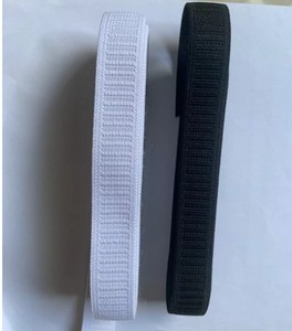 Campione gratuito 2 cm nastro elastico tessuto Non rotolante con nastro elastico tessuto antiscivolo bianco nero - Product Image 2