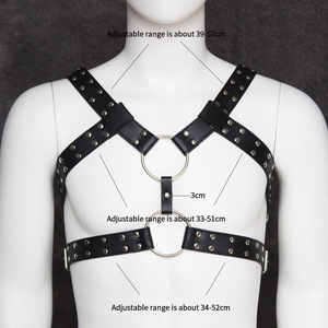 Jouets sexuels pour hommes et femmes, tenues de bondage en cuir, vêtements moulants en PU noir avec clous, à des fins érotiques, en stock. - Product Image 5